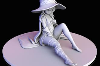 design 3d adult figurine for print, erotic anime character,nfsw female model,stl