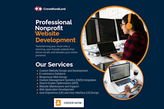 design nonprofit website, crowdfunding website, charity, donation website