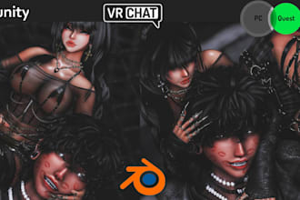 custom 3d vrchat avatar vrc character vr avatar 3d anime model furry avatar