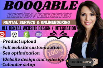 booqable website setup, booqable rental website design online booking website