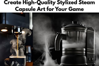 create high quality stylized steam capsule art for your game