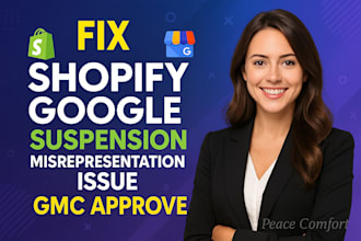 fix shopify google merchant suspension misrepresentation issue gmc