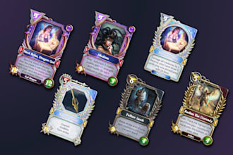 create a stunning custom card game design, trading card game, card game template