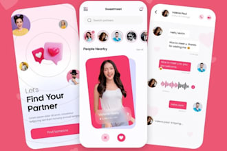 develop dating app chat app calling app for anodroid and ios mobile app