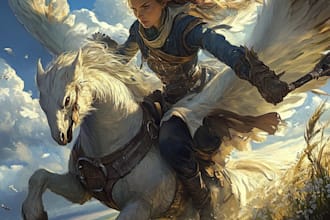 draw professional fantasy book cover illustration