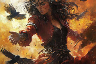 crate a fantasy book cover illustration