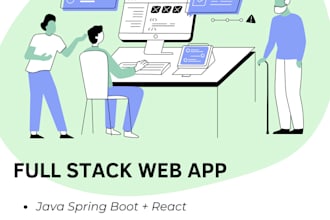 develop a full stack web app using java spring boot and react