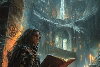 make a unique fantasy book cover illustration for you