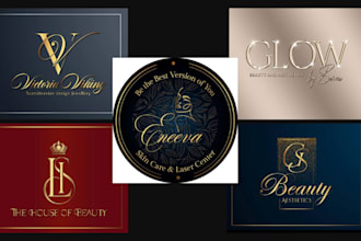 3d aesthetic beauty skin care botanical luxury feminine cosmetics logo design