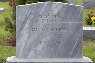 custom grave stone, headstone, tombstone and memorial design