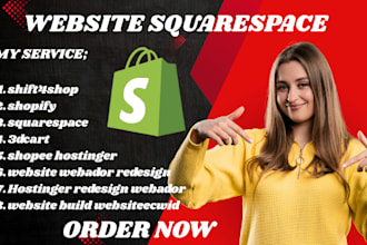 design shift4shop or 3dcart website squarespace shopee shopify store shift4shop