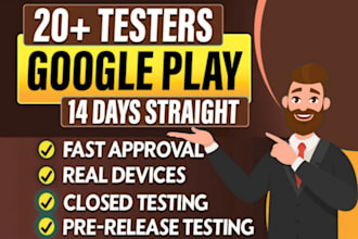 provide 12 tester 20 tester google play console closed testing app review