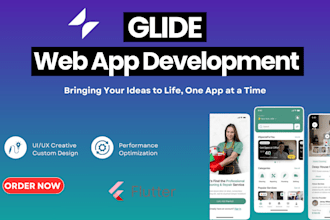 build no code web application with glide weweb  flutterflow mobile appsheet, pwa