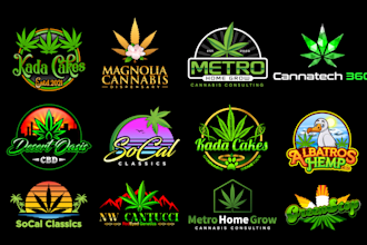 design creative cannabis, weed, marijuana, cbd, hemp logo