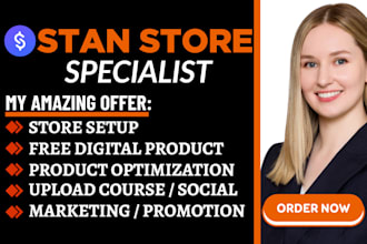 set up and design a high converting stan store for your digital products