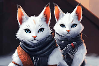 draw art of your furry or fursona male character