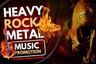 viral your heavy rock metal music promotion to 900 organic playlist curators