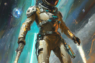 do a  sci fi illustration and sci fi art