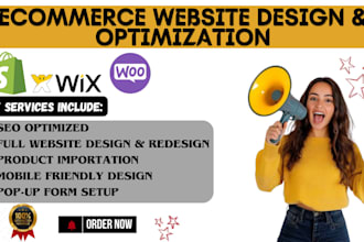 design a professional shopify woocommerce wix store SEO mobile