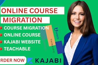 design and migrate online course to kajabi, ghl, teachable and skool