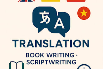 provide professional translation, write engaging youtube scripts,ads and ebook