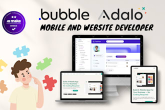 develop bubble adalo bubble io website buildfire web app saas mvp mobile app dev