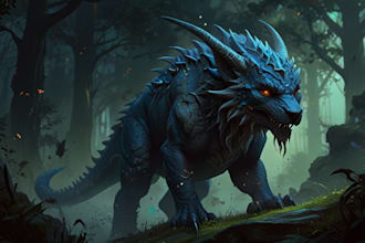 illustrate fantasy art creatures and characters