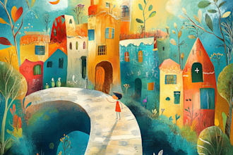 draw a colorful illustration for a children picture book