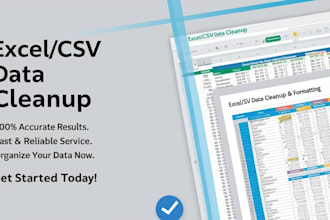 clean, format, and organize messy excel or CSV data