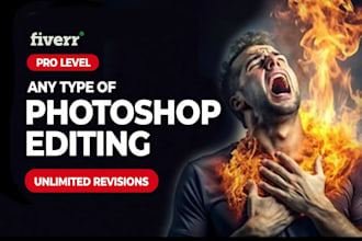 expert any type photoshop editing any graphic design, background removal