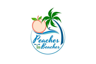 design extraordinary peaches to beaches logo