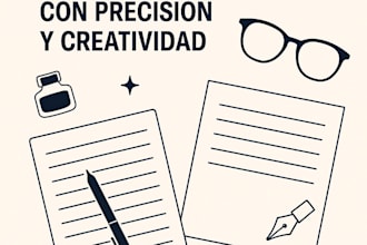 escribiré, traduciré o mejorare tus textos con creatividad y presición