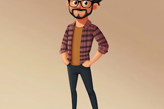 draw a mascot cartoon character design