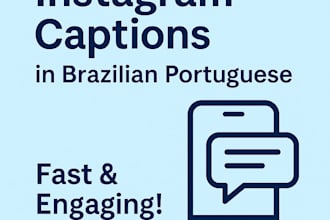 write 5 engaging instagram captions in brazilian portuguese