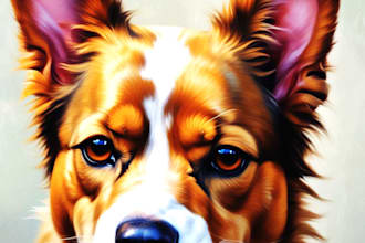 draw a cute pet, cat, dog portrait in my art style