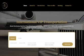 create chauffeur website, taxi booking website, limousine website, taxi website
