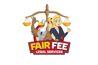 design for fair fee legal services logo