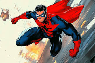 make a superhero character design