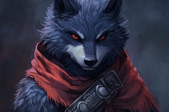 draw your digital furry art character