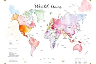 do custom watercolor wedding map