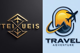 do modern travel, hotel, adventure, vacation and agency logo design
