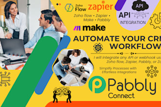 integrate any API or webhook in make, zapier, zoho flow or pabbly