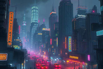 draw fantasy art cyberpunk scifi futuristic city concept art