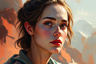 create digital portrait and paintings
