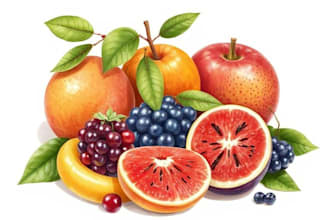 draw realistic illustrations of flowers, plants, fruits, etc