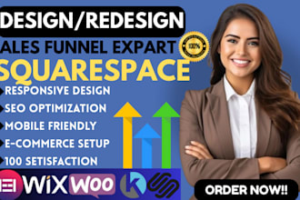 squarespace pages design wordpress kartra gohighlevel, salesfunnel page redesign
