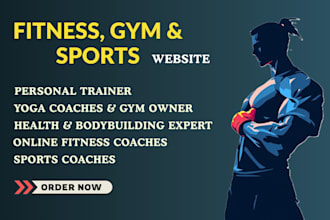 develop gym website,fitness website,personal trainer,sports and workout website