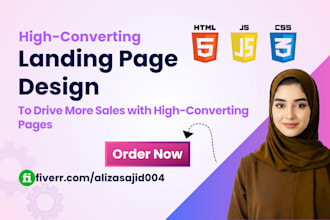 create responsive, high converting landing page with HTML CSS javascript