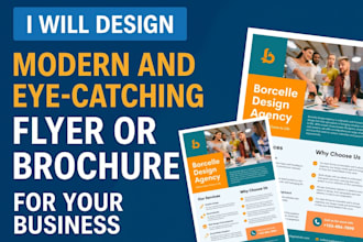 design modern, professional flyers or brochures for your business