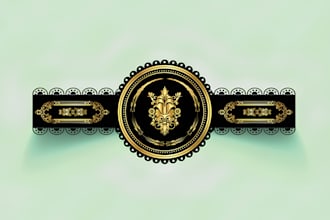 do awesome cigar, label, band and ring logo design with unlimited revisions